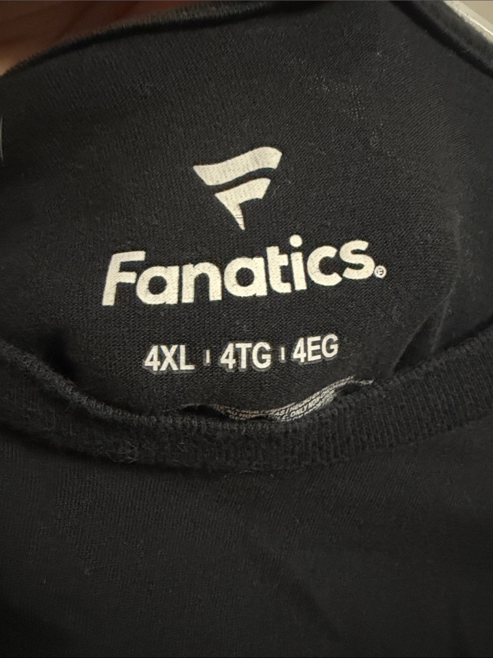 Fanatics Black Raiders Logo Tee with Gray Lettering 4X - Picture 2 of 3